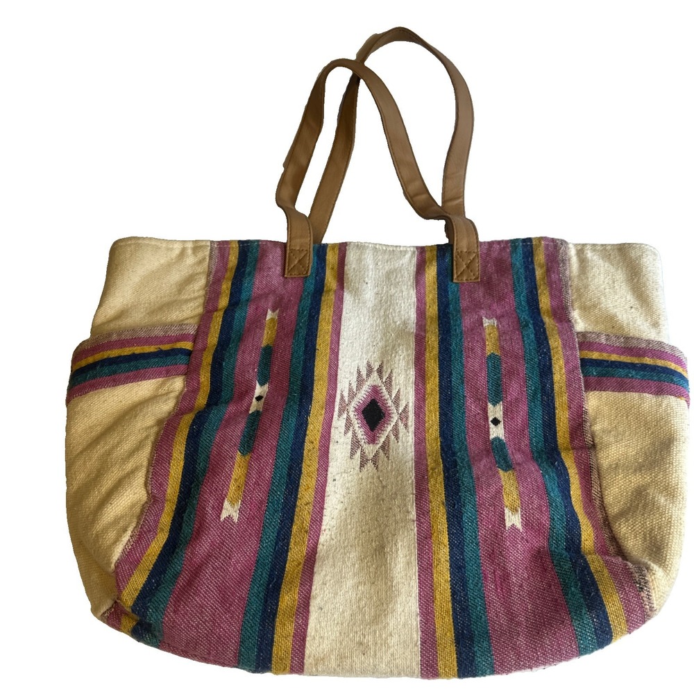 Southwestern Aztec Manta Tote Bag Carry Bag Artisan